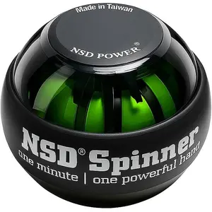 Manual Spring Assisted Start Spinner Gyro Ball – Up to 15,000-18,000 RPM Premium & Durable Hand Strengthener and Wrist Exerciser for Grip Strength Training, Forearm Workout, and Pain Relief