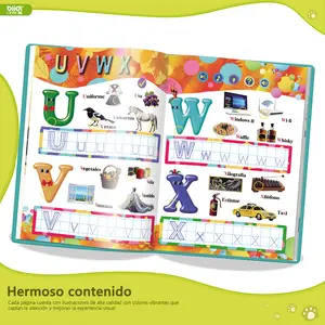 Storybook with Spanish and English words, interactive activities for children, suitable for ages 3–8, includes over 600 sound effects; electronic language learning travel toy; birthday gift (suitable for boys and girls); sensory toy for autism spectrum di