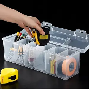 Hardware Tool Storage Box, Multi-Compartment Transparent Tool Organizer, Screw and Accessory Sorting Box, Household Scre