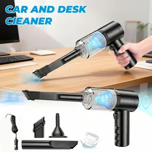 Mini vacuum cleaner, 3-in-1 keyboard vacuum cleaner, cordless handheld design, car vacuum cleaner, easily cleans car interiors (black)