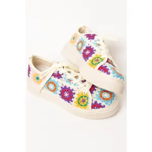 Crochet Platform Sneakers