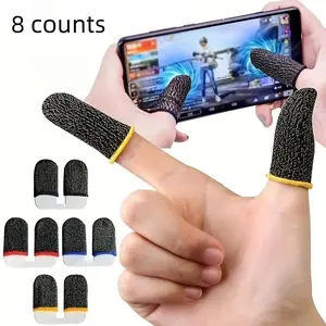 Anti-slip & Anti-sweat Gaming Finger Sleeves, Touch Screen Thumb Finger Grip, Mobile Phone Game Shooting Controller for Android & iOS, Gaming Accessories