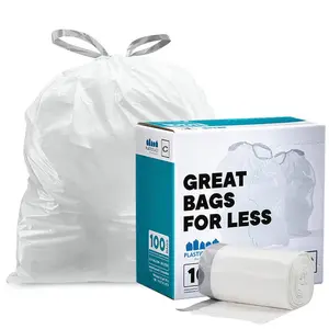 2.6-3.2 Gal. / 10-12 Liter White Trash Bags Compatible with simplehuman Code C 14.75 in. x 20 in. (100 Count)