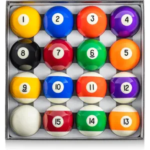 Standard Pool Table Ball Set - 16-Ball Premium Set for Professional Pool Tables