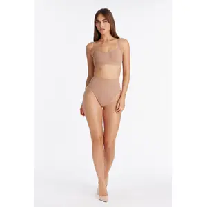 Nova Sculpt Seamless Strong Compression Mid Waist Thong - Nude