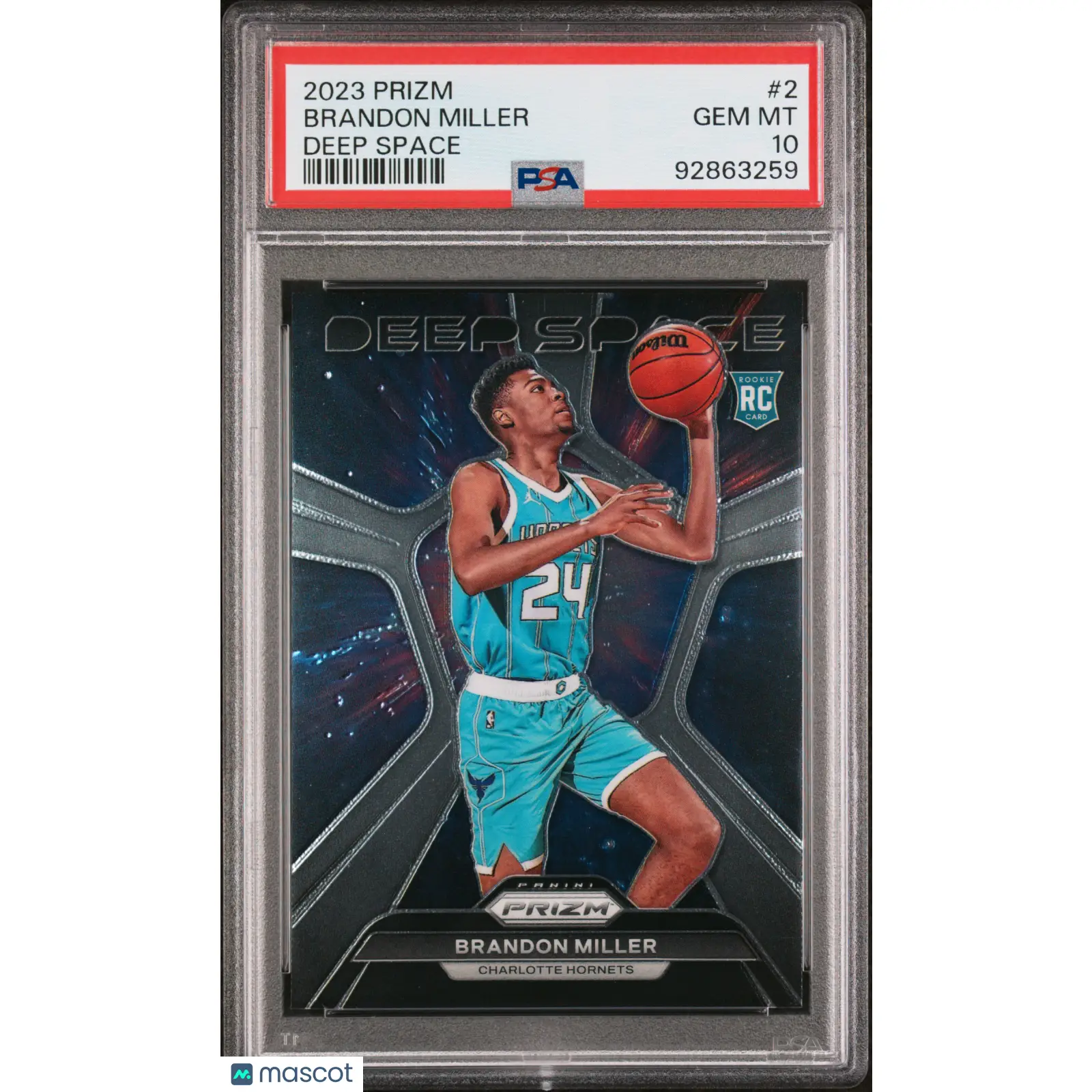 Brandon Miller PSA 2023 Panini Prizm Deep Space #2 10
