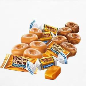 Werther's Individually Wrapped Sugar Free Candy Assortment 1/4 Pound Original & Chocolate Flavor Perfect for Controlled Snacking