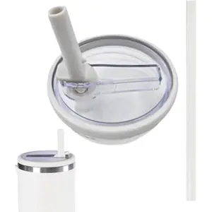40 oz Tumbler Flip Straw Lid Replacement for Stanley Quencher Spill Proof Splash Resistant Reusable Tumbler Cover for Cup and 40 oz Tumbler BPA-Free Leak-Proof Drinkware