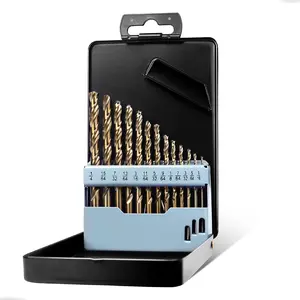 Drill Bit Set, 13pcs (1/16" - 1/4") M35 HSS Twist Cobalt Drill Bits for Stainless Steel, Hardened Steel, Cast Iron, Plastic and Wood