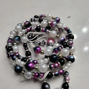 Waistbeads-Tie On-Colorway- 'Sophisticated' 56.5  Inches High-Quality Beads for Casual & Formal Occasions