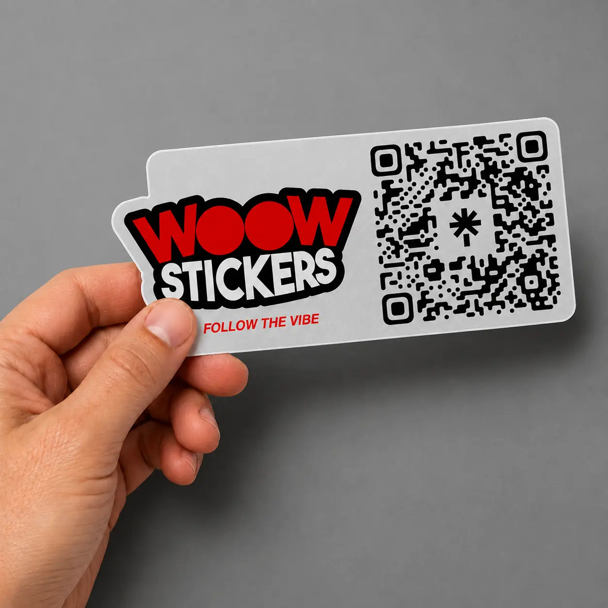 Custom QR Code Sticky Labels, 100-Pack 2.2"x1" Personalized Vinyl Labels for Office Stationery Supplies