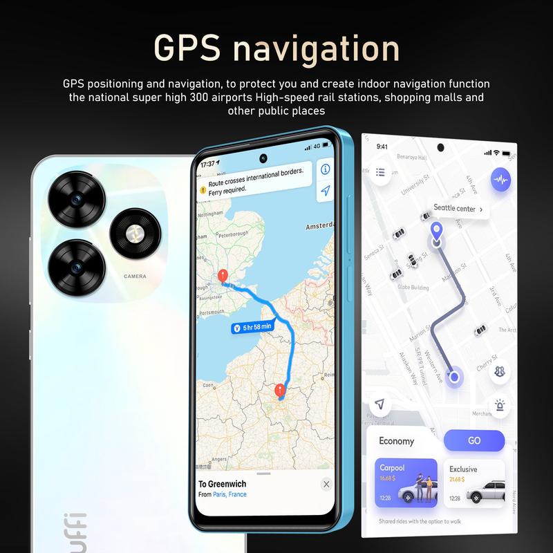 Fuffi Smart Unlock Phone 6.56 Inches 3+32GB Memory 2+7mp Camera 4g Network Dual Sim 3100mah Battery Android GPS