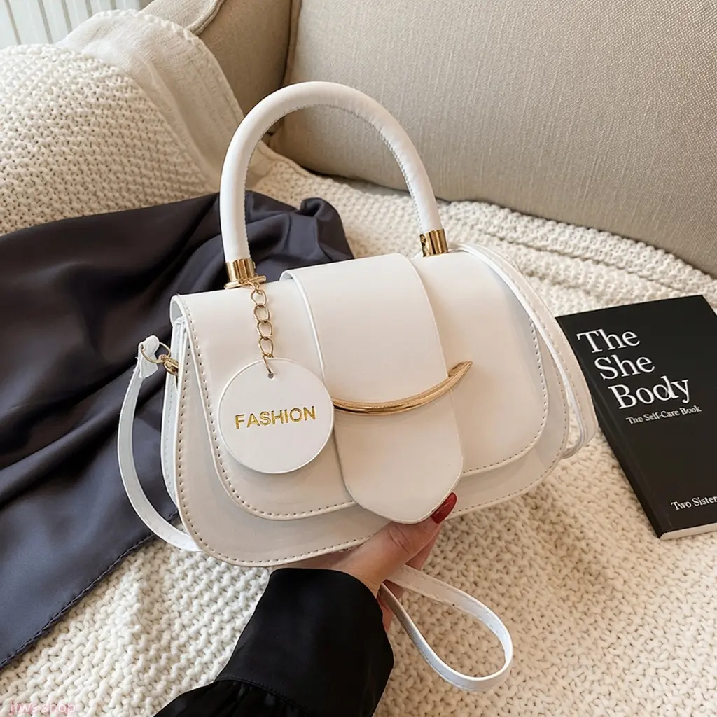 Minimalist Saddle Shoulder Bag for Women Chic Structured Crossbody Messenger Bag Premium Vegan Leather Lightweight Durable Medium Size Versatile Handbag for Work Travel Shopping Daily Outfit Casual Stylish Essential Gift US Design