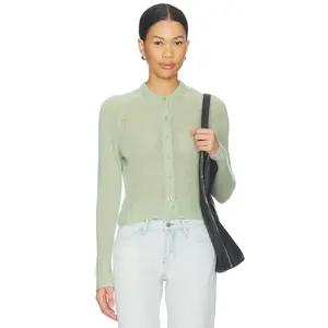 RE/DONE Slim Cashmere Cardigan in Melon RE/DONE Slim Cashmere Cardigan in Melon