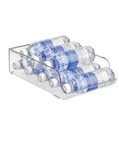 iDesign Water Bottle Organizer for Fridge or Pantry - Clear - Made in USA