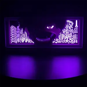 Green-Haired Hero 3D Shadow Box - Hopeful Warrior Layered Art