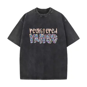 Floral Registered Nurse T-shirt  Nurse Shirt  Nurse T-Shirt,  Shirt, Nurse Graduation Tee Gift  Womenswear Cotton