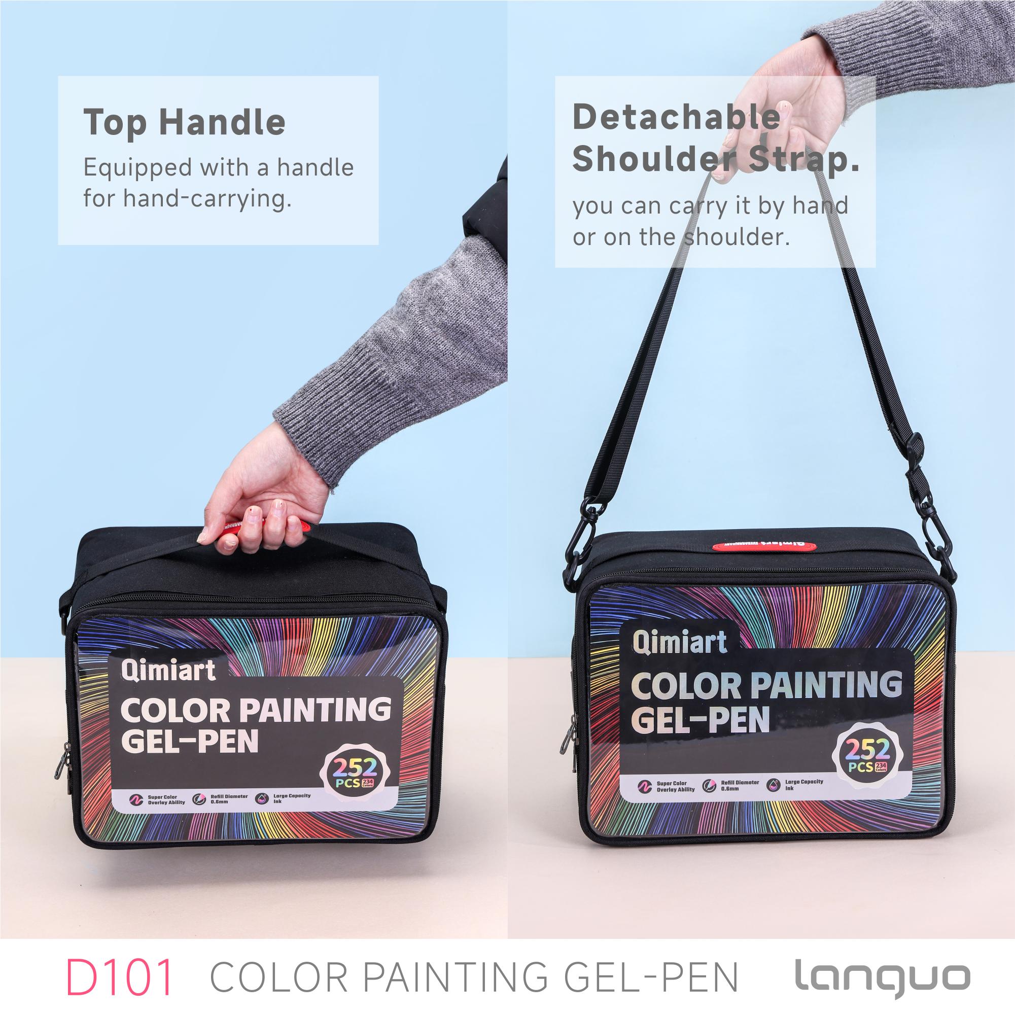 【BUY 1 GET FREE GIFT】languo 252 PCS Acrylic Gel Pens for Coloring art_set, 234-Colors Gel Colored Pens Set, Gel Pens for Adult Drawing Doodling Journaling, Art Supplies and DIY Crafts pen set artist painting office school student gift Retractable