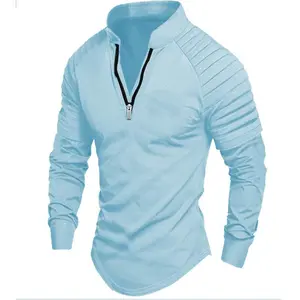 2025 Autumn POLO Shirt Zipper Long Sleeve Men's Sports