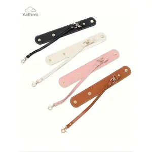 Aethera Portable Travel Accessory Clip PU Leather Scarf Glove Hat Holder with Buckle for Luggage Bag Backpack Secure Storage Solution