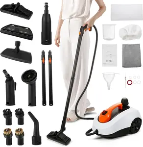 Steam Cleaner with Extension Pole, 61 oz, Steam Cleaner for , Adjustable Steam , 26 Accessories, Handheld Steam Cleaner for Walls, Gaps, Hard Floors, and Tiles