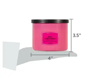 3-Wick Textured Wrapped Juicy Watermelon Scented Candle, 14 oz Decor Decorative Smooth Fragrance