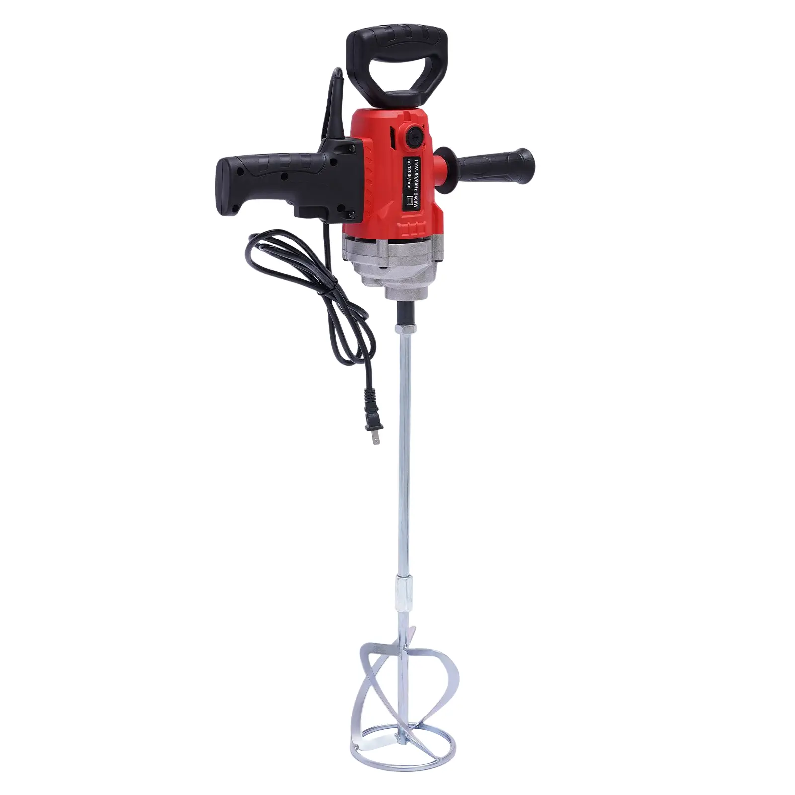 2400W Electric Drill Mixer 6 Speed Adjustable 1200 RPM with 2 Paddles for Paint Cement Mortar Mixing 2400W Electric Drill Mixer 6 Speed Adjustable 1200 RPM with 2 Paddles for Paint Cement Mortar Mixing