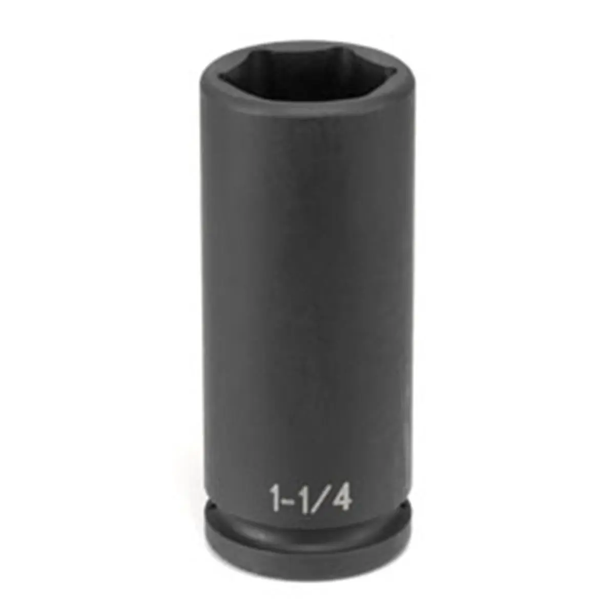 Grey Pneumatic 3/4 in. Drive x 1-1/4 in. Deep Thin-Wall Impact Socket, High Torque Chrome-Molybdenum Steel for Truck Wheels