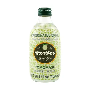 TOMOMASU Japanese Melon Soda Drink - Sweet & Refreshing Fruit Flavored Carbonated Beverage, 300ml
