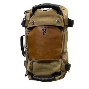 Backpack Canvas Leather Hid-able Back Straps By Kinda Pro 3 Color