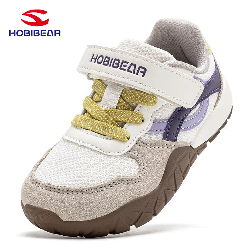 HOBIBEAR Kids' Trendy Low Top Casual Trainers Synthetic, Wide Round Toe, Minimalist 0 Drop Sneakers for Boys and Girls, Trendy Trainers