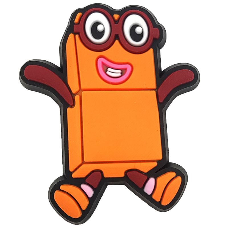 Cartoon Number Pattern Croc Shoe Charms for Kids Boys Girls Women Men PVC Wristband Sandals Clog Accessories Party Favor with Dragon and Character Designs Footwear