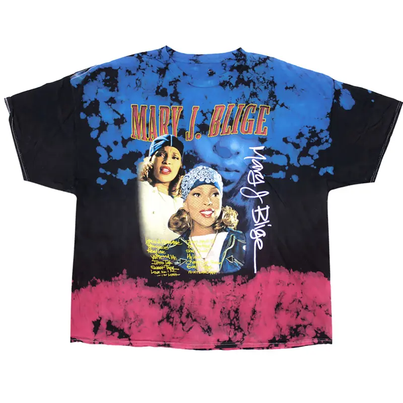 Mary J. Blige Faces Jumbo Print Tie Dye Tee Tie Dye T-shirt