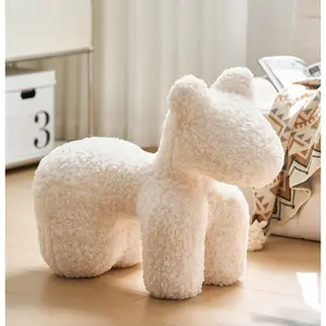 Iconic Fleece Pony Sofa Chair Stool