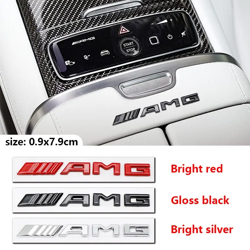 Mercedes-Benz Amg Car Center Console Decoration Sticker, Scratch-Resistant Wear-Proof Decal, Car Decals, Personal Style Accessory Versatile Fit for All Models