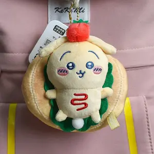 Chiikawa Bakery Clerk Usagi Momonga Hachiware Pendant Plush Doll Hot Dog Sandwich Keychain Pendant Doll Friend Gift
