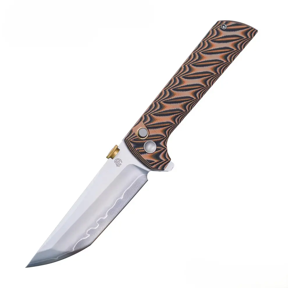 North Mountain Chop2 Snakeskin Pattern G10 San Mai