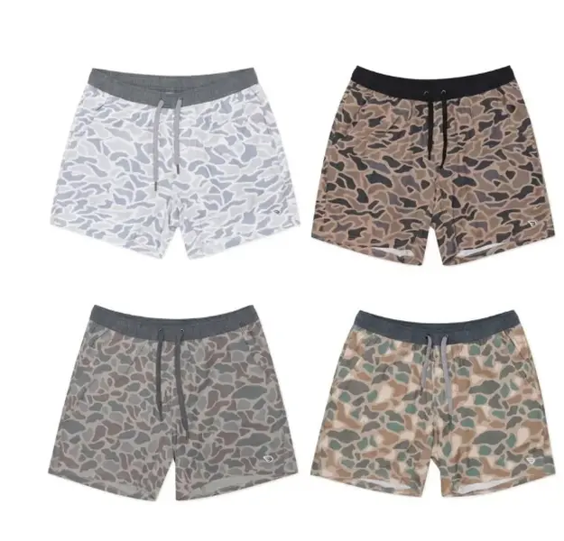 Classic Camo Athletic Shorts for Men, Hunting Style Gym Shorts, Lightweight Running Shorts with Liner, Fitness Gift
