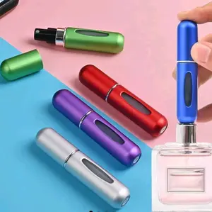 Refillable Perfume Atomizer Bottle - 5 PCS Available in Various Colors - Eco-Friendly Design