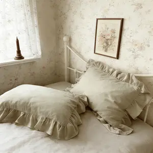 Solid Color Pillowcase without Filler, 2 Counts Modern Skin-friendly Cute Pillowcase, Soft Comfortable Pillowcase for Home Bedroom