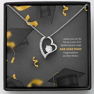 Daughter Graduation Gift, Necklace for Her, College Graduation for Her, High School, Senior Graduation, Class of 2021 Congratulations Jewelry Necklaces styles On Birthday, Xmas, Anniversary