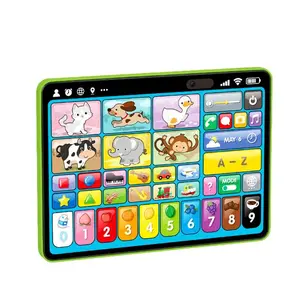 Bilingual Learning Tablet for Toddlers – English Spanish French Touch Screen Toy with Sound & Light Effects, Interactive Q&A ABC Alphabet Early Educational Gift for Kids child preschool boy