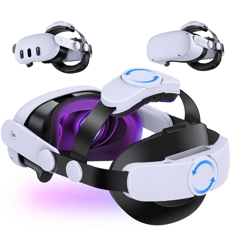 BEBONCOOL Head Strap for Meta Quest 3&Quest 2,Double Knobs Adjustable Elite Strap Replacement,VR Headset Accessories Strap Enhanced Support&Comfort&Reduce Pressure Extend Playtime for Oculus Quest 3/2