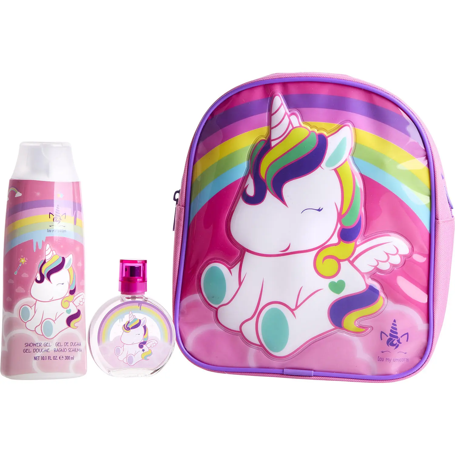 Eau My Unicorn Set-Edt Spray 1.7 Oz & Shower Gel 10 Oz & Backpack For Women