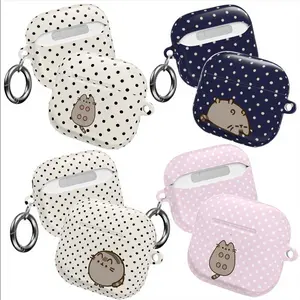 Polka Dot Cat AirPods Case Set, White Black, Navy White, Pink White Dots with Cat Faces & Full-Body Cat Vibes, fashion vibes playful cozy gift play now, AirPods Pro 2 1, AirPods 3 2 1