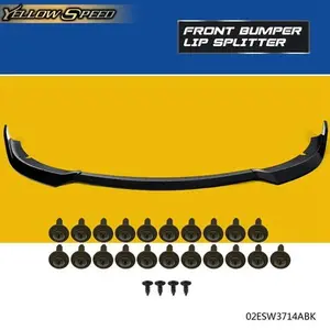 Fit For 15-19 Dodge Charger SRT Front Bumper Lip Spoiler Splitter Body Kit Black