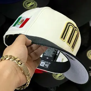 Mexico Fashion Baseball Cap – Embroidered M Logo, Mexican Flag Snapback, Streetwear Flat Bill Hat