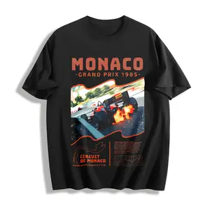 Monaco 1984 Classic Vintage Tee 90s Graphic Tees Men's t Shirts Graphic Tee t Shirts Funny Graphic Tee Good Graphic Tees Men's Graphic Tees Streetwear Outfits Men Vacation Outfits Oversized Tshirt Men