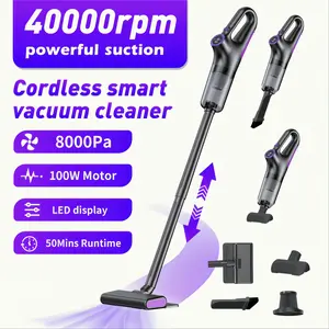 Wireless Vacuum Cleaner, Cordless Stick Vacuum with 8kpa Suction Power, Lightweight 3-In-1 Handheld Design, LED Light for Easy Cleaning, Ideal for Hardwood Floors & Pets Hair