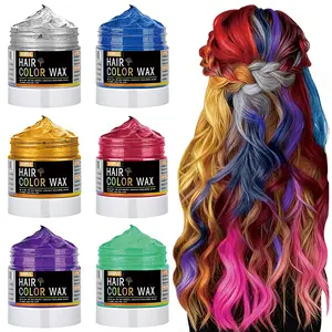 Goiple Temporary Hair Color Wax for Men Women Kids Green Orange Rose Red Purple Blue Gray 4oz Salon Plant Hair Care DIY Washable Hair Powder 100ml Haircare